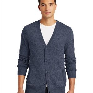 District Made® - Mens Cardigan Sweater Navy Medium